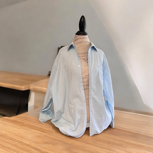 Calvin Klein Men’s button down XL Regular Fit Baby Blue gingham - Picture 2 of 16